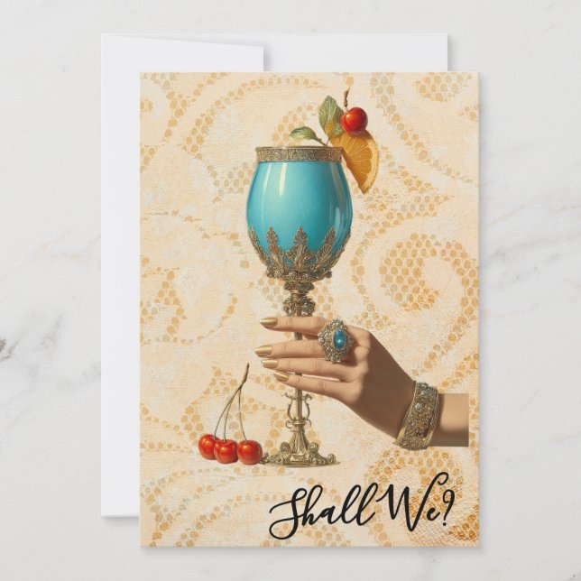 Convites *~* 19 A101  Coquetel Ornamentado FOTO DESPEDIDA D (Frente)