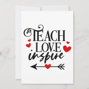 Convites 1/2 Camisa Ensinar Amor Inspirar professores de ja