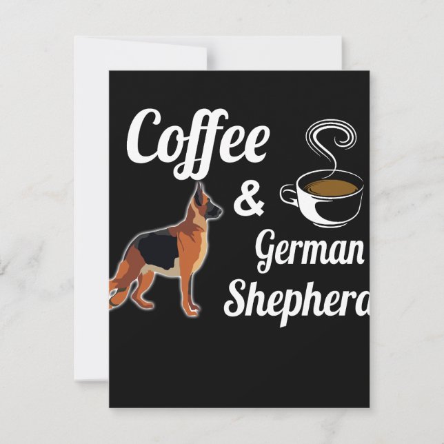 Convites 1 Coffe And German Shepherd (Frente)