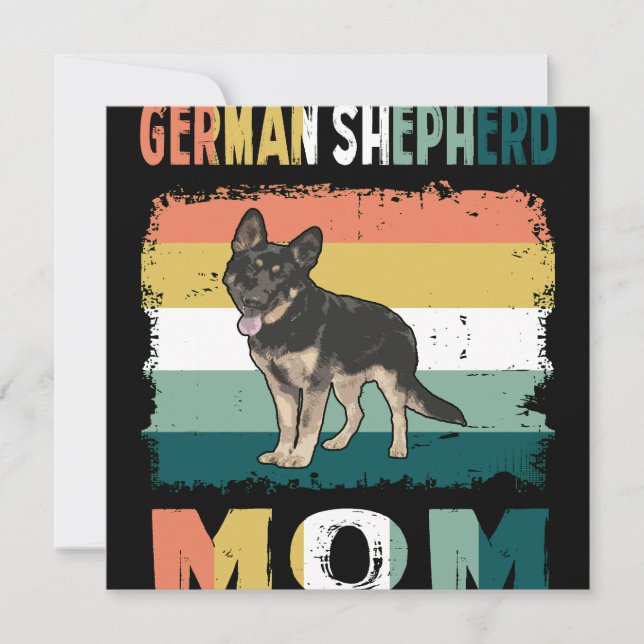 Convites 1 German Shepherd Mom (Frente)