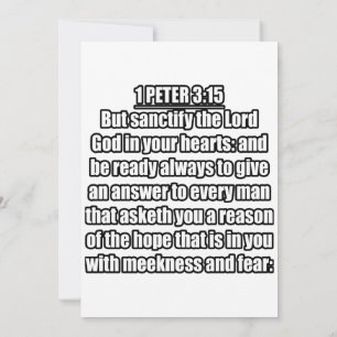 Convites 1 Peter 3:15 KJV Bíblia Verse