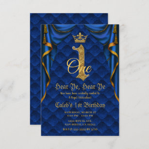 Convites 1rua 1 Uma Festa de aniversário Coroa Dourada Real