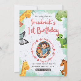 Convites 1rua de nascimento azul azul de água azul