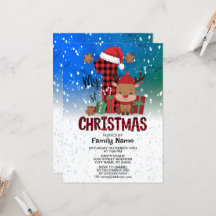 1rua de Natal Santa Hat White Snow Reindeer