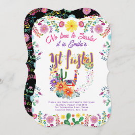 Convites 1rua Fiesta Aniversário para uma garota Folkart Fl