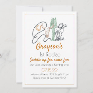 Convites 1rua Rodeo, Primeiro Aniversário do Rodeo, Anivers