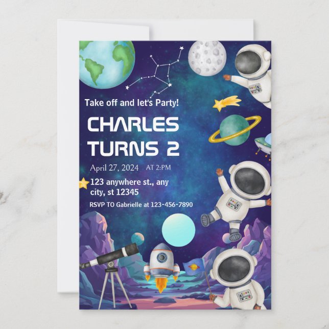 Convites 1rua viajando ao redor do menino de aniversário do (Frente)