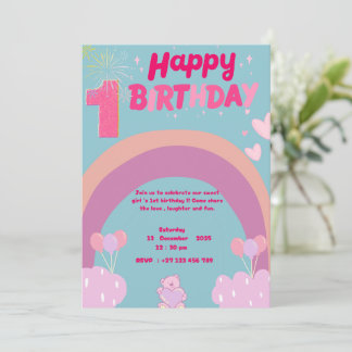 Convites 1st birthday invitation 