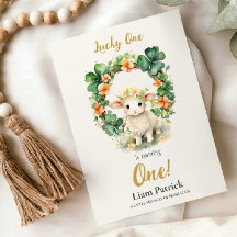 1st Birthday Invitation St. Patrick's Day Card