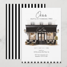 2º Aniversário Oh Là Là Café Paris Preto e Branco