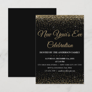 Convites 2018: Festa de Ano Novo Glitter