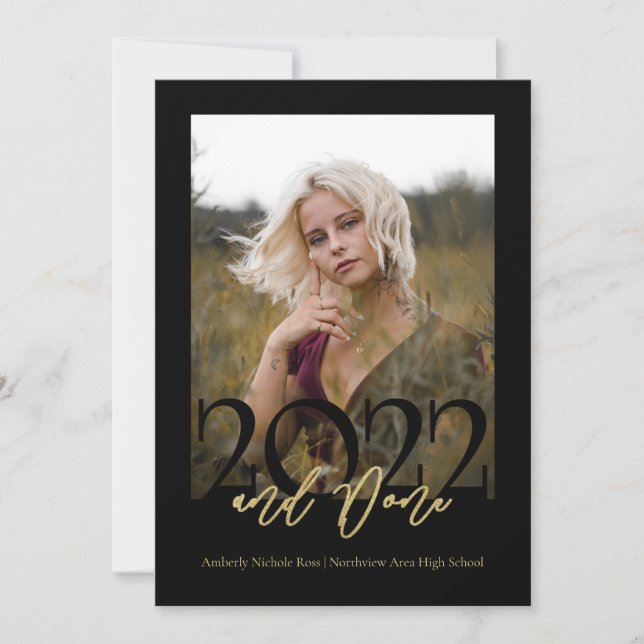 Convites 2022 e conclusão da graduação com Photo Black (Frente)
