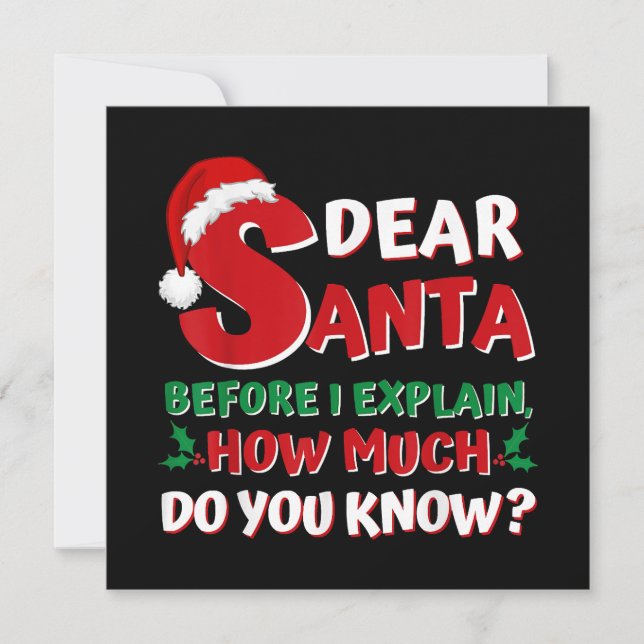 Convites 2024 Camisas Engraçadas de Natal Crianças Adultos  (Frente)