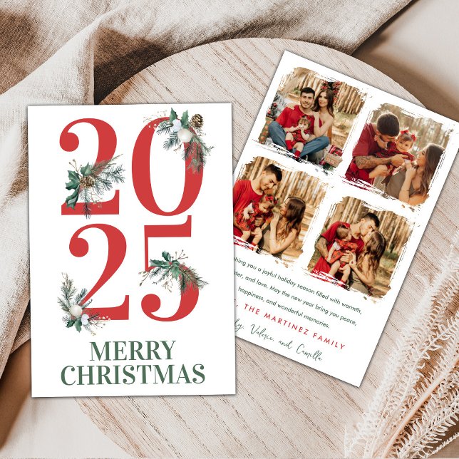 Convites 2025 Christmas Photo Card (Criador carregado)