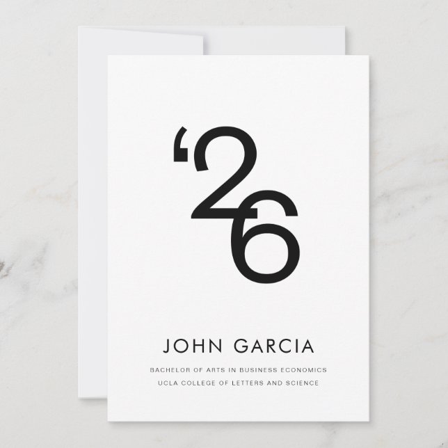 Convites 2026 Modern Graduation Announcements (Frente)