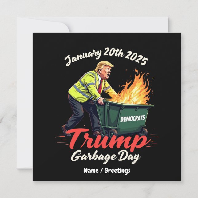 Convites 20 Jan 2025 Trump Garbage Day Evoca Política (Frente)