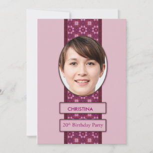 Convites 20th Birthday Party Invitation Picture and Name