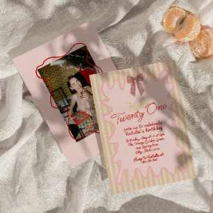 Convites 211 Foto do Quadro de Onda do Arco Desenhado Retro