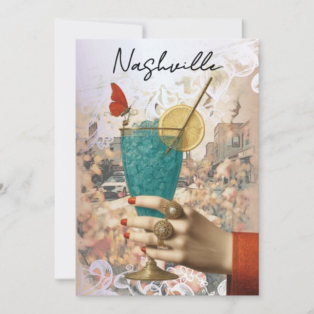 Convites *~*  21 A101 Coquetel FOTO Nashville DESPEDIDA DE  (Frente)