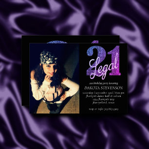 Convites 21 e jurídico   Ombre Faux Glitter Fotografia Keep