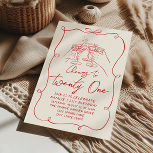 Convites 21 ruas Desenharam O Arco Para Vinte E Um Aniversá