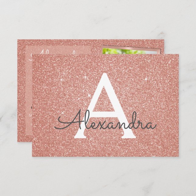 Convites 21rua Sparkle Rosa Dourado Foto Rosa Espelho (Frente/Verso)