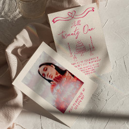 Convites 21ruas Bolo de Orelha Vinte e Uma Foto Aniversário