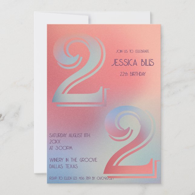 Convites 22.o aniversário (Frente)