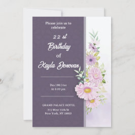 Convites 22 th Celebration Birthday Card