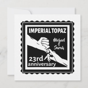 Convites 23.º aniversário de casamento Imperial Topaz