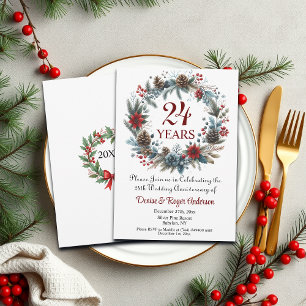 Convites 24.º aniversário de casamento Inverno