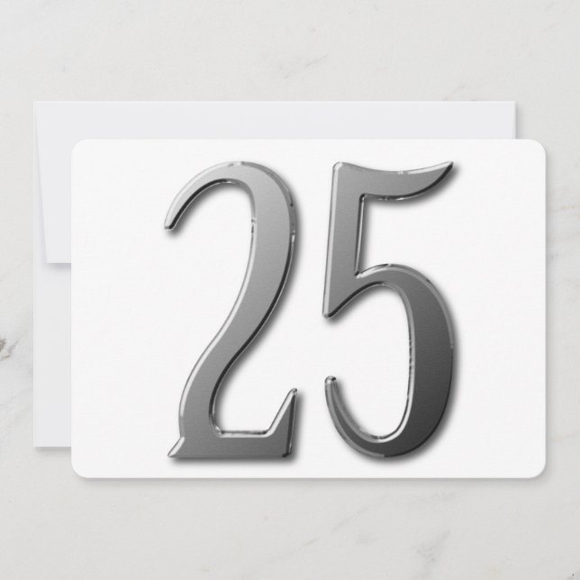 Convites 25º Aniversário com Informações no Verso (Frente)