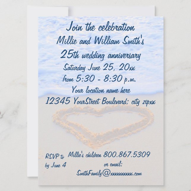 Convites 25º Aniversário de Casamento (Frente)