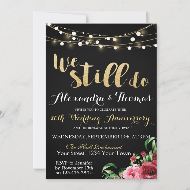 Convites 25º Aniversário de Casamento, Ainda Fazemos Aniver (Frente)