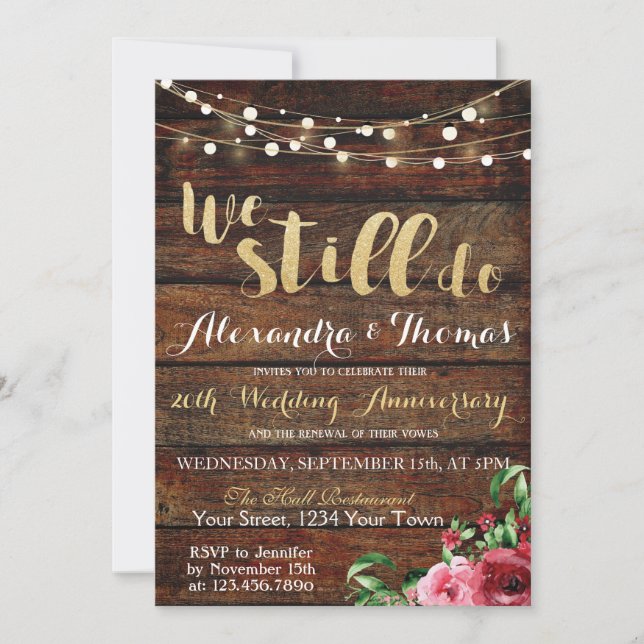 Convites 25º Aniversário de Casamento, Ainda Fazemos Aniver (Frente)