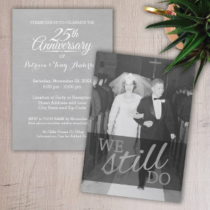 Convites 25º Aniversário de Casamento com Foto - Nós Ainda 