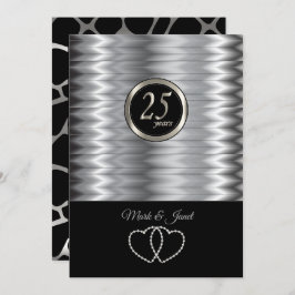 Convites 25º Aniversário de Prata - Estampa de Girafa