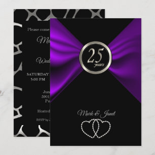 Convites 25º Aniversário de Prata - Padrão Girafa