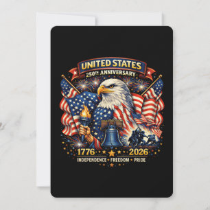 Convites 250º Aniversário EUA 1776–2026 Patrimônio American