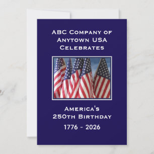 Convites 250º Aniversário EUA Bandeiras Patrióticas America
