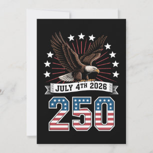 Convites 250º Aniversário Patriótico 4 De Julho 1776 2026