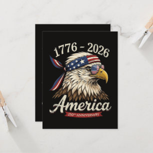 Convites 250 Anos América 1776 2026 Águia Vintage