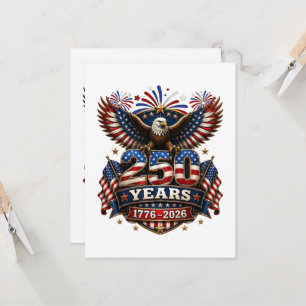 Convites 250 Anos Aniversário de 250 anos da América 4 de J