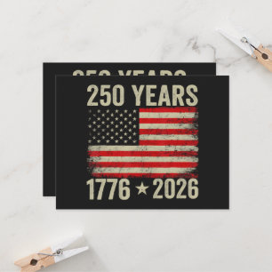 Convites 250 Anos Bandeira Americana 1776-2026