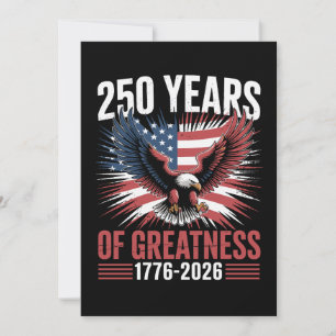 Convites 250 Anos De Grandeza 1776 2026 250º Aniversário