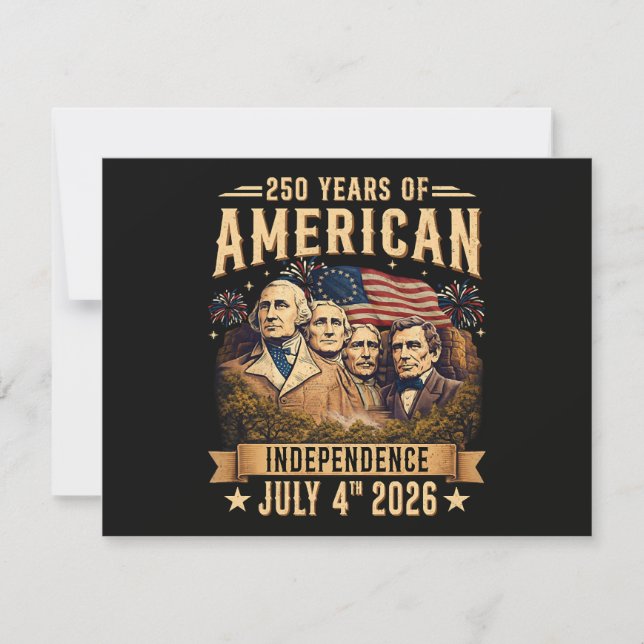 Convites 250 Anos de Independência Americana (Frente)