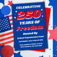 250 Anos EUA Personalizado Patriótico Editável