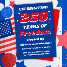 250 Anos EUA Personalizado Patriótico Editável