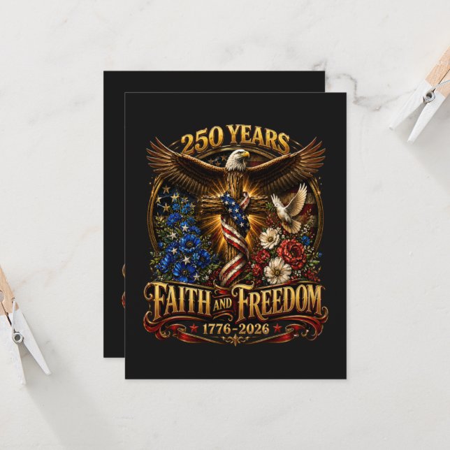 Convites 250 Anos Fé E Liberdade América (Frente/Verso In Situ)