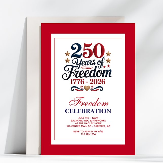 Convites 250th Anniversary USA Freedom Party (Criador carregado)